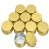 1 oz. Gold Tins Aluminum Metal Tin Round Screw Top Lid Containers Jars Metal Storage Tin Jars Aluminum Tin Cans Travel Storage Tins for Lip Balm DIY Cosmetics Salves, 20 Pack view 4