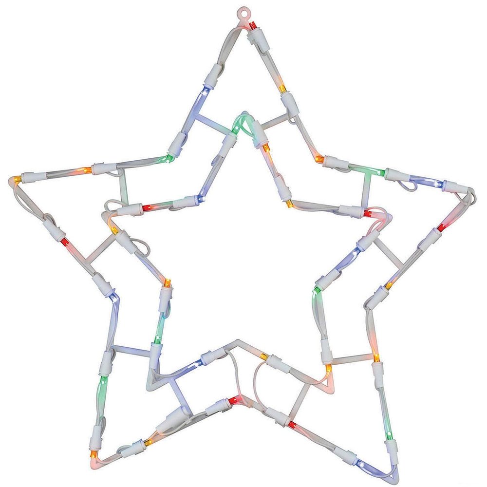 15" Star Wire Silhouette with LED Lights