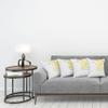 Ambesonne Daffodil Throw Pillow Cushion Case Pack of 4, Daffodils on Ornate Background Floral Repeating Swirling Curves Spring Pattern, Modern Accent Double-Sided Digital Printing, 18", Grey Yellow view 3