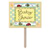 Pack of 6 Blue and Red Fun Baby Shower Yard Sign Decors 24" view 1