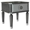 Acme House Beatrice Square Wooden End Table in Charcoal and Light Gray view 1