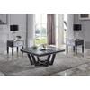 Acme House Beatrice Square Wooden End Table in Charcoal and Light Gray view 2