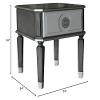 Acme House Beatrice Square Wooden End Table in Charcoal and Light Gray view 3