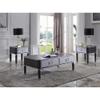 Acme House Beatrice Square Wooden End Table in Charcoal and Light Gray view 4