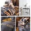 DANADESK Thicken Duvet Cover Set, Ultra Soft Breathable Microfiber Bedding Set w/Bed Sheet Pillowcase Warm Quilt Cover Winter (Color : Z, Size : 200 * 230cm(1.8m Bed)) view 2