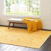Unique Loom Chindi Chevron Collection Area Rug - Claire (5' 1" x 8' Rectangle, Yellow/ Ivory) view 3
