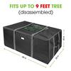 ProPik Rolling Christmas Tree Storage Bag, Fits Up to 9 Foot Tall Disassembled Trees, 25" X 25" X 60", Extra Large Heavy Duty Xmas Container with Wheels, Handles and Straps (Black) view 4