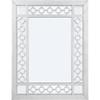 Acme Varian Rectangular Wooden Frame Mirror in Mirrored and Antique Platinum view 1