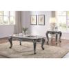 Acme Ariadne Rectangular Marble Top Wooden Coffee Table in Platinum Gray view 2