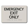 The Sign Studio - 4" x 5" - ASH/Black - ADA - Emergency Exit Sign with Tactile & Braille view 1
