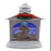 Gerson Lighted Spinning Water Globe Church with Timer, 12 Inches Tall view 1