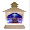 Gerson Lighted Spinning Water Globe Church with Timer, 12 Inches Tall view 3