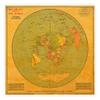 Antiguos Maps - Air Age Map of The World Centred on London England Circa 1945 - Measures 24 inches x 24 inches (610 mm x 610 mm) view 1