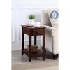 Acme Bertie Wooden Accent Table with Storage Drawer and 1 Tier Shelf in Espresso view 2