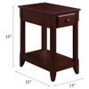 Acme Bertie Wooden Accent Table with Storage Drawer and 1 Tier Shelf in Espresso view 3