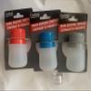 KGUH Silicone 2 oz Travel Containers 3ct Red Gray Blue Dressing Condiments Skincare Liquids Bean Vanilla Bundle with 5gram clear plastic container view 1