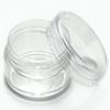 KGUH Silicone 2 oz Travel Containers 3ct Red Gray Blue Dressing Condiments Skincare Liquids Bean Vanilla Bundle with 5gram clear plastic container view 3