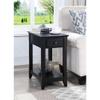 Acme Bertie Wooden Accent Table with Storage Drawer and 1 Tier Shelf in Black view 2