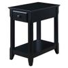 Acme Bertie Wooden Accent Table with Storage Drawer and 1 Tier Shelf in Black view 4