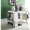 Acme Dominic Glass Accent Table with Magazine Rack in Mirrored and Clear view 2