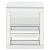 Acme Dominic Glass Accent Table with Magazine Rack in Mirrored and Clear view 4