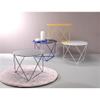 Acme Epidia Metal Accent Table with Round Top and Geometric Base in White view 4