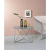 Acme Epidia Metal Accent Table with Round Top and Geometric Base in Gray view 2