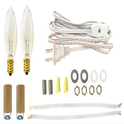 National Artcraft Ceramic Wreath Lighting Kit with 6' White Cord