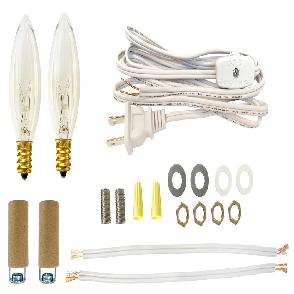 National Artcraft Ceramic Wreath Lighting Kit with 6' White Cord