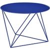 Acme Epidia Metal Accent Table with Round Top and Geometric Base in Blue view 1