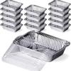 Nicole Fantini Aluminum Oblong Pans 2.25 Lb with Aluminum Board and Dome Lids | Heavy Duty Disposable Foil Baking Trays for Oven Freezer Meal Prep Catering Storage | Set of 50 view 4