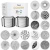 Absorbing Stone Coasters for Drinks Cork Base, with 2 Holder, for Housewarming, Apartment Kitchen Room Bar Decor, Suitable for Wooden Table, Set of 16 (Black) view 1