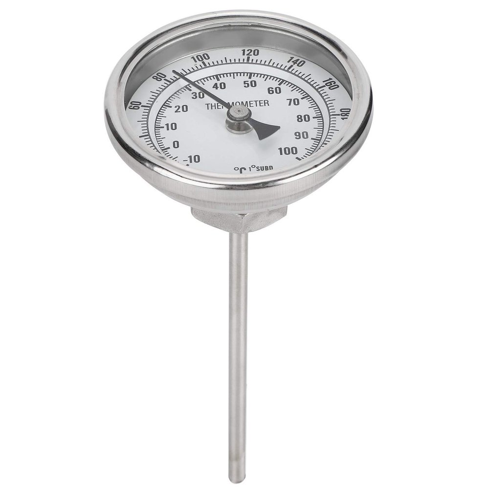 Fry Thermometer 1/2 NPT Thread Stainless Steel Dial Thermometer Homebrew Thermometer 0220/10100