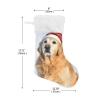 ALAZA Christmas Stockings Golden Retriever Dog As Santa Klaus Classic Personalized Large Stocking Decorations for Family Holiday Season Party Decor 1 Pack,17.7" view 3