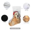 ALAZA Christmas Stockings Golden Retriever Dog As Santa Klaus Classic Personalized Large Stocking Decorations for Family Holiday Season Party Decor 1 Pack,17.7" view 4