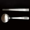 BALWOO [1 Set] [Made in Korea] Korean Sticky Rice Spoon Chopsticks Set Gold Titanium Plating 304 Stainless Steel Tableware Cutlery Set Mukbang Chopsticks (Korean Palace Pattern, 1 Set) view 2