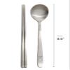 BALWOO [1 Set] [Made in Korea] Korean Sticky Rice Spoon Chopsticks Set Gold Titanium Plating 304 Stainless Steel Tableware Cutlery Set Mukbang Chopsticks (Korean Palace Pattern, 1 Set) view 4