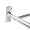 60 x 25 in. Rustproof Aluminum D Shape Shower Rod w/Ceiling Support for Freestanding Tubs, Chrome view 3