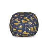 Ambesonne Cars Storage Toy Bag Chair, Construction Lorry Bulldozer Excavator Machinery Autos Traffic Signs, Stuffed Animal Organizer Washable Bag, Large Size, Blue Yellow view 1