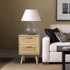 Finnhomy Nightstand, End Table, Side Table with 2 Hand Made Rattan Decorated Drawers, Wood Accent Table with Storage for Bedroom, Natural (Patented) view 4