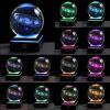 3d Solar System Model Crystal Ball 80mm 3.15inch - Outer Space Astronomy Gifts Room Decor Crystal Sphere Unique Gifts For Men Him Best Birthday Dad Physics Science Teacher Night Light Planet Lamp view 2