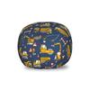 Ambesonne Cars Storage Toy Bag Chair, Construction Lorry Bulldozer Excavator Machinery Autos Traffic Signs, Stuffed Animal Organizer Washable Bag, Small Size, Blue Yellow view 1