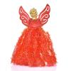 22Cm/8.66In Christmas Tree Topper Fairy Angel Pendant Fabric Ornament for Christmas Decorations (Red) view 4