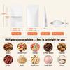 FireKylin 100 Pcs Resealable Bags, Paper Stand Up Pouches Bags with Matte Window for Small Businness, Zipper & Heat Sealable Treat Bags for Packaging(Inner Size 4.1" x 4.9"; Outer Size 4.7" x 7.9") view 2
