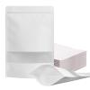FireKylin 100 Pcs Resealable Bags,Inner Size 6.4" x 7.3" (Outer Size 7.1" x 10.2") Stand Up White Paper Bags with Matte Window, Zipper Food Storage Bags for Packaging Products, Reusable, Sealable view 1