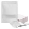 FireKylin 100 Pcs Resealable Bags,Inner Size 6.1" x 6.5" (Outer Size 6.7" x 9.4") Stand Up White Paper Bags with Matte Window, Zipper Food Storage Bags for Packaging Products, Reusable, Sealable view 1