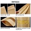 FireKylin 100 Pcs Resealable Bags, Inner Size 6.4" x 7.3" (Outer Size 7.1" x 10.2") Stand Up Paper Bags with Matte Window, Zipper Food Storage Bags for Packaging Products, Reusable, Sealable view 4