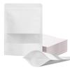 FireKylin 100 Pcs Resealable Bags,Inner Size 5.2" x 5.7" (Outer Size 5.9" x 8.6") Stand Up White Paper Bags with Matte Window, Zipper Food Storage Bags for Packaging Products, Reusable, Sealable view 1