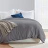 A1HC 100% Organic Cotton Duvet Cover, 300 Thread Count GOTS Certified, Fair Trade Certified, Oeko-TEX Certified, Soft & Silky Sateen Weave (King, Dark Grey) view 4