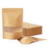 FireKylin 100 Pcs Resealable Bags,Inner Size 5.2" x 5.7" (Outer Size 5.9" x 8.6") Stand Up Paper Bags with Matte Window, Zipper Food Storage Bags for Packaging Products, Reusable, Sealable view 1